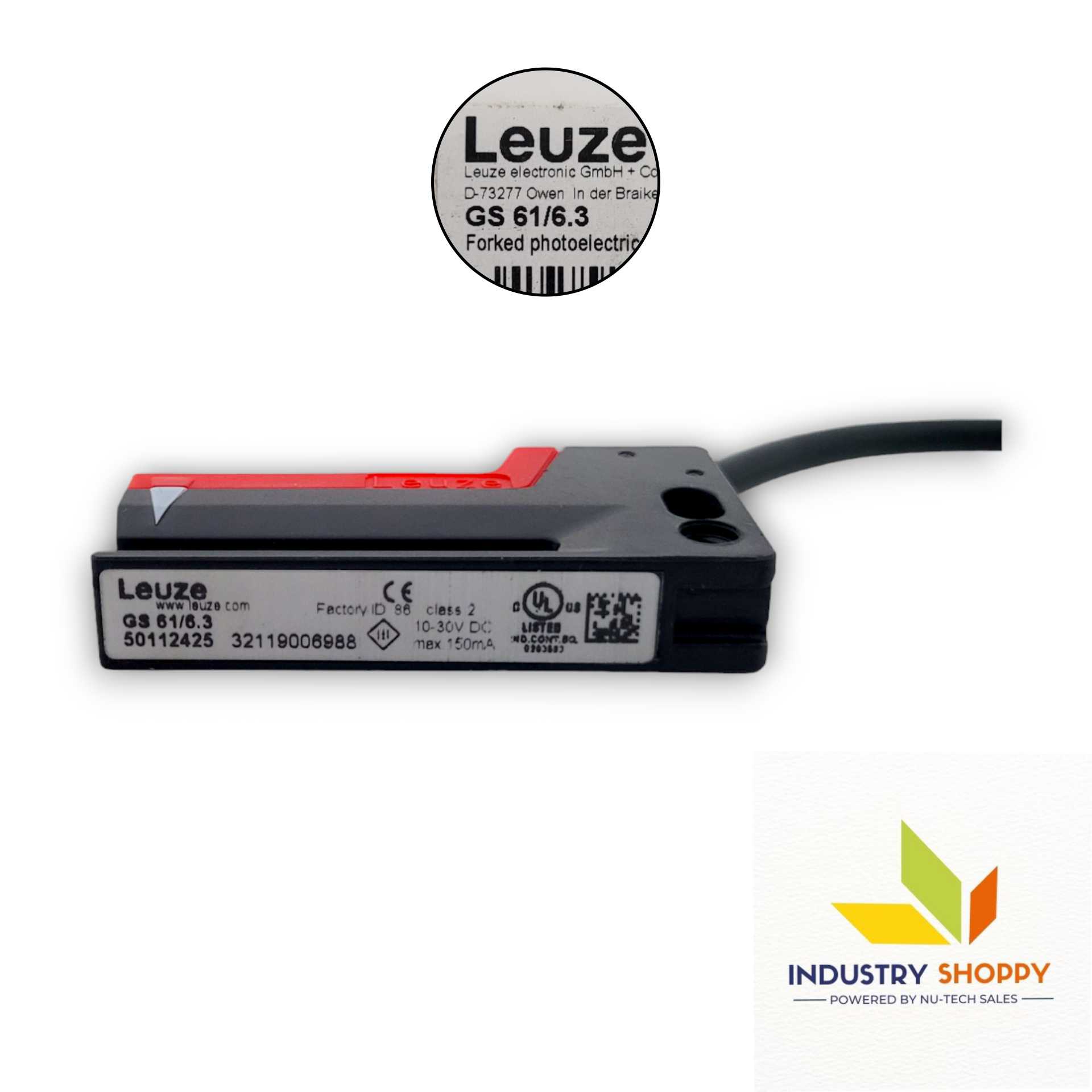 Leuze GS61/6.3 Fork Photoelectric Sensor Leuze GS61/6.3 Fork Photoelectric Sensor